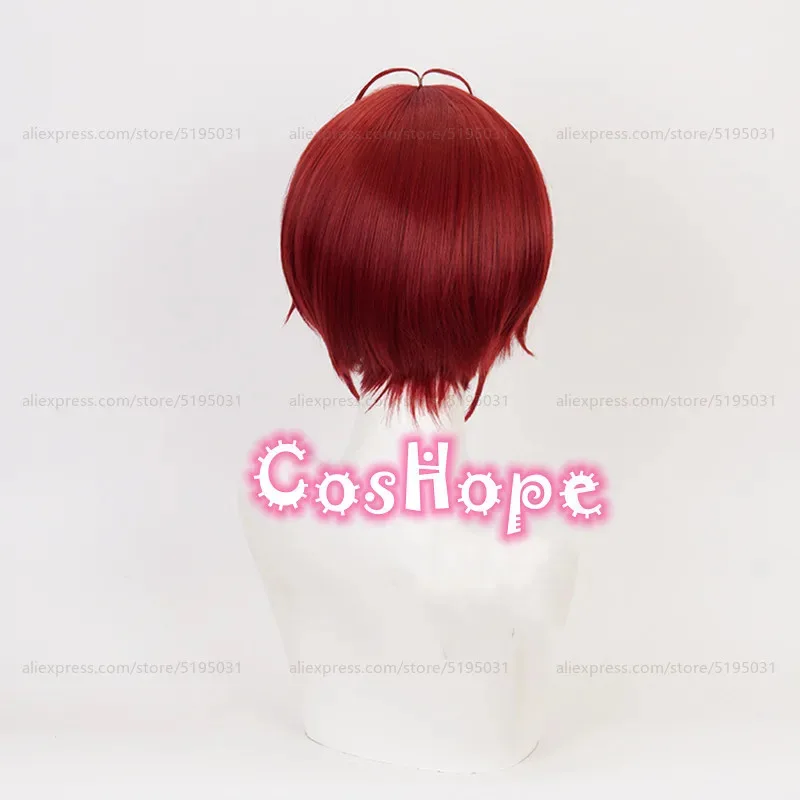 리들 로즈하츠 코스프레 가발 여성 짧은 빨간색 가발 코스프레 애니메이션 코스프레 내열성 합성 가발