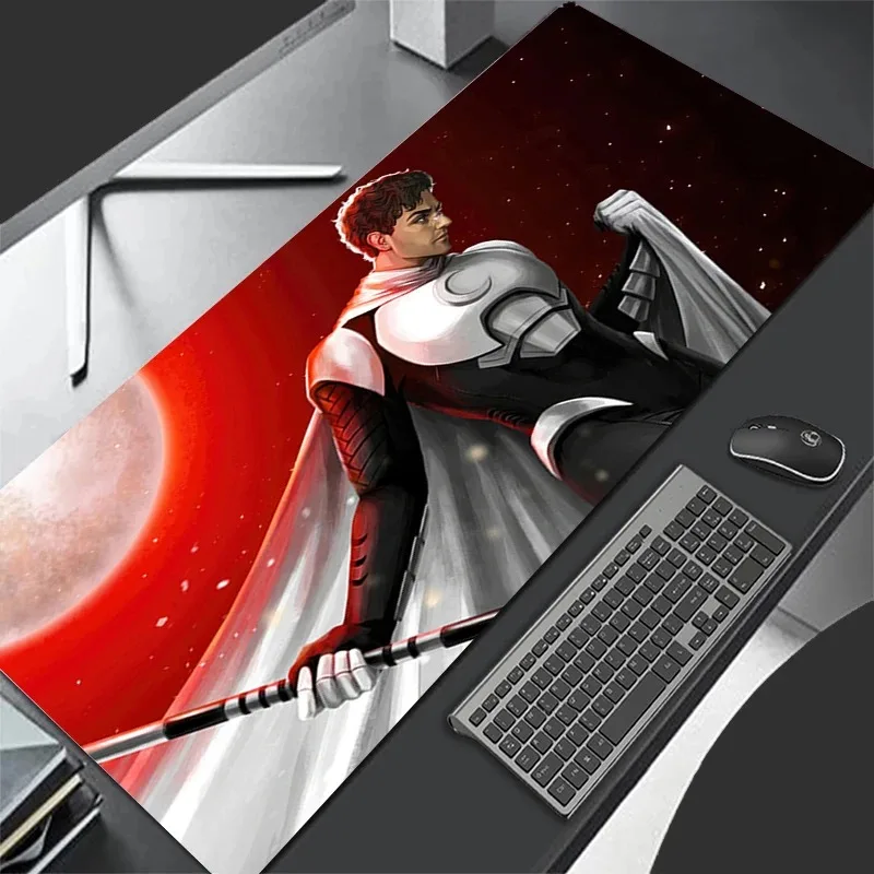 لوحة ماوس XL Lockedge ملحقات ألعاب كبيرة لوحة مفاتيح ألعاب الكمبيوتر حصيرة الماوس مكتب Marvel Moon Knight Mousepad للهدايا