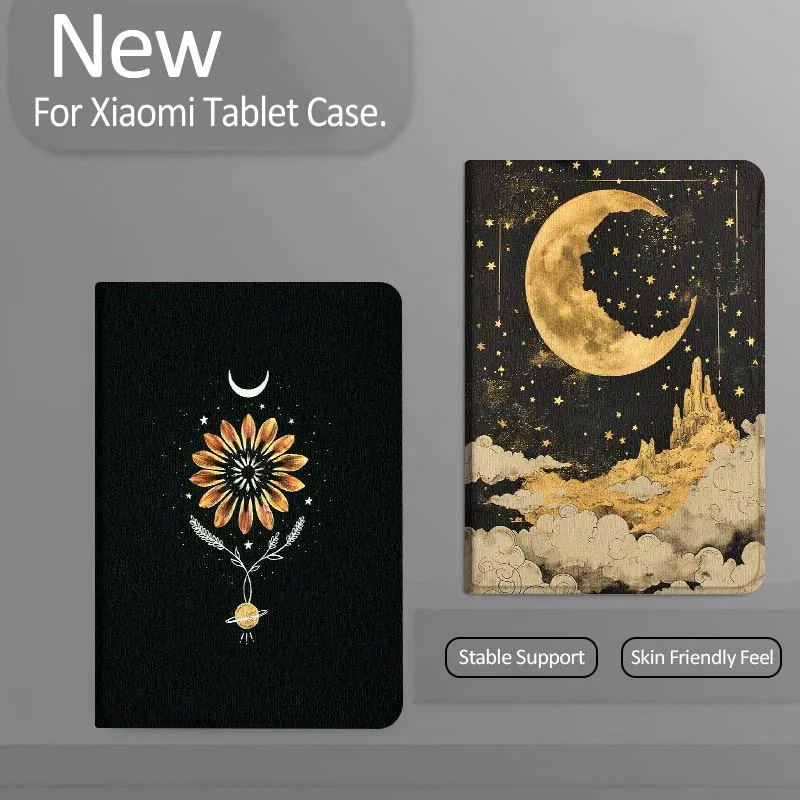 

Golden Moon Castle Cloud Tablet Case For Xiaomi Redmi Mini Pad SE K 2 4 5 6 7 8 2023 2025 11 8.8 11.2 10.1 Pro Gift