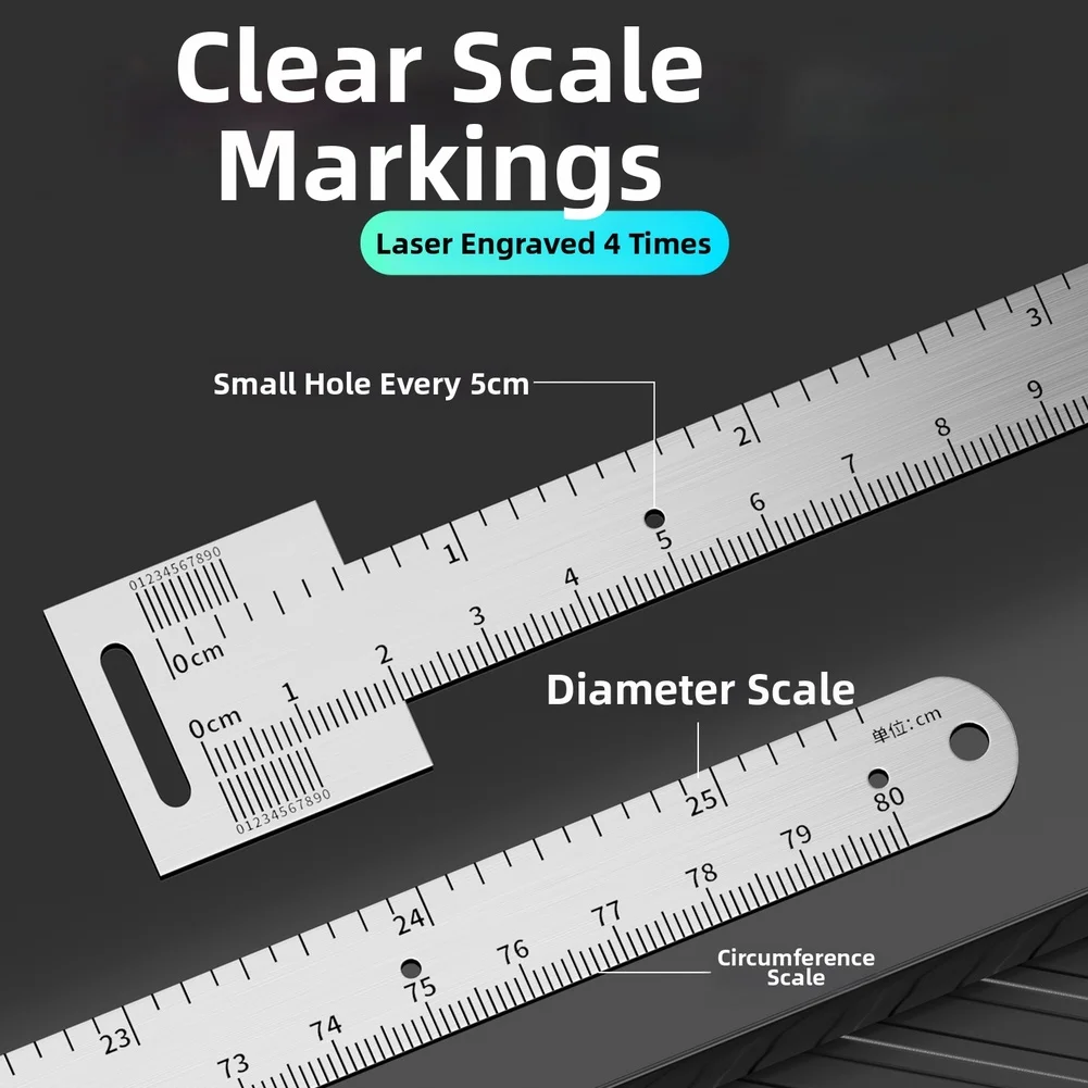 1.2M Measuring Tape 0.01mm High Accuracy Pi Tape Diameter Stainless Steel Tape Ruler With Dual Scale Household Measuring Tools