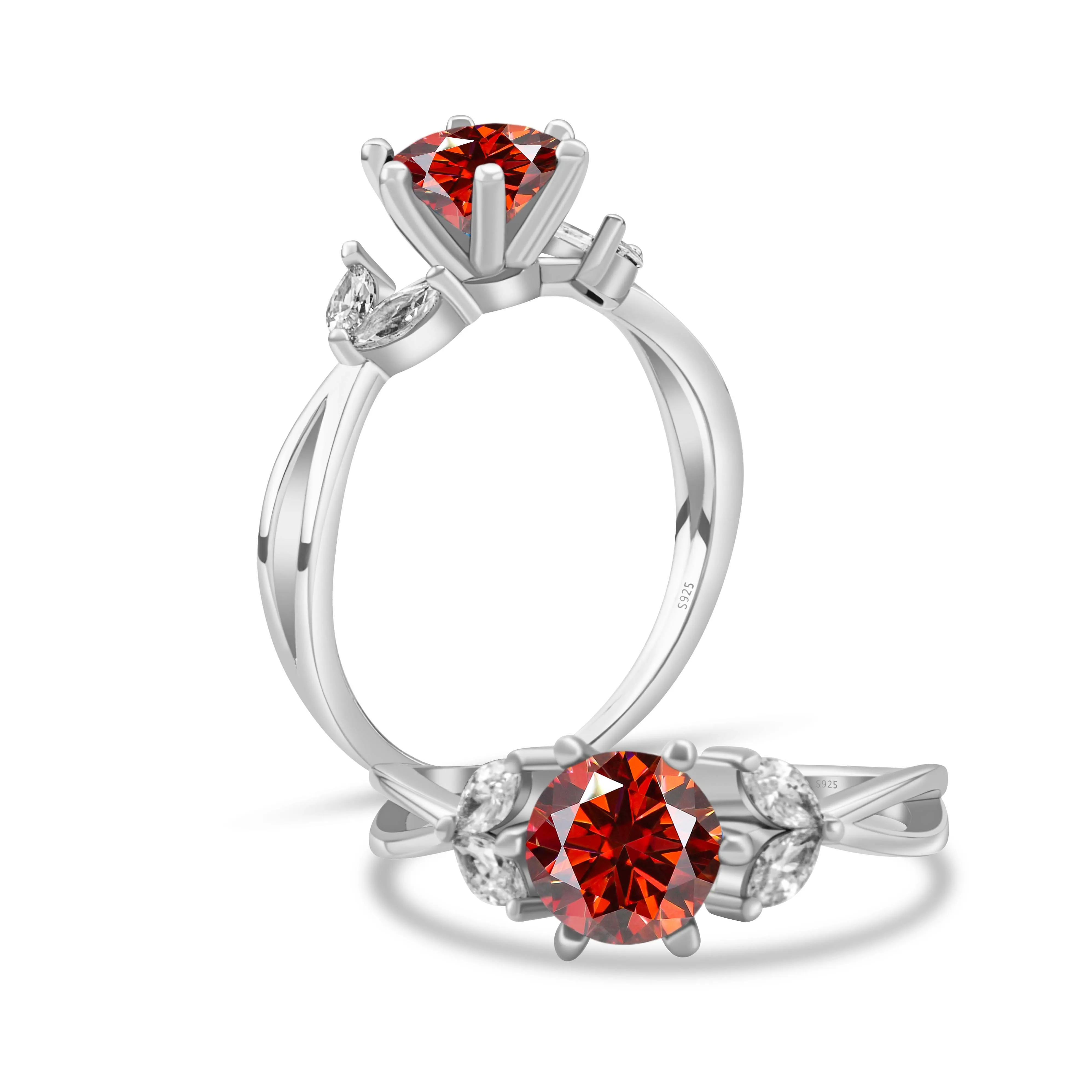 

6,5 мм 1 карат D цвет кольцо с муассанитом S925 стерлингового серебра супер сверкающее кольцо женщина мужчина повседневная одежда обручальные кольца подарок