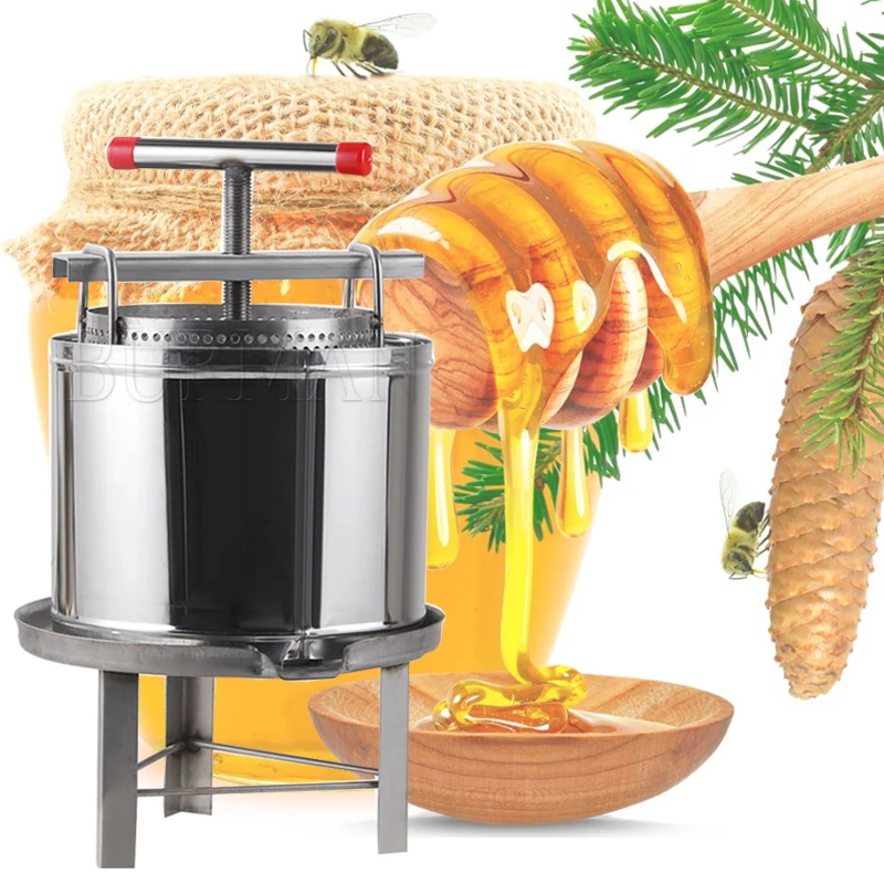 2023 Solid Honey Extraction Separator Stainless Steel Wine Press Commercial Beekeeping Machine  Squeezer Household