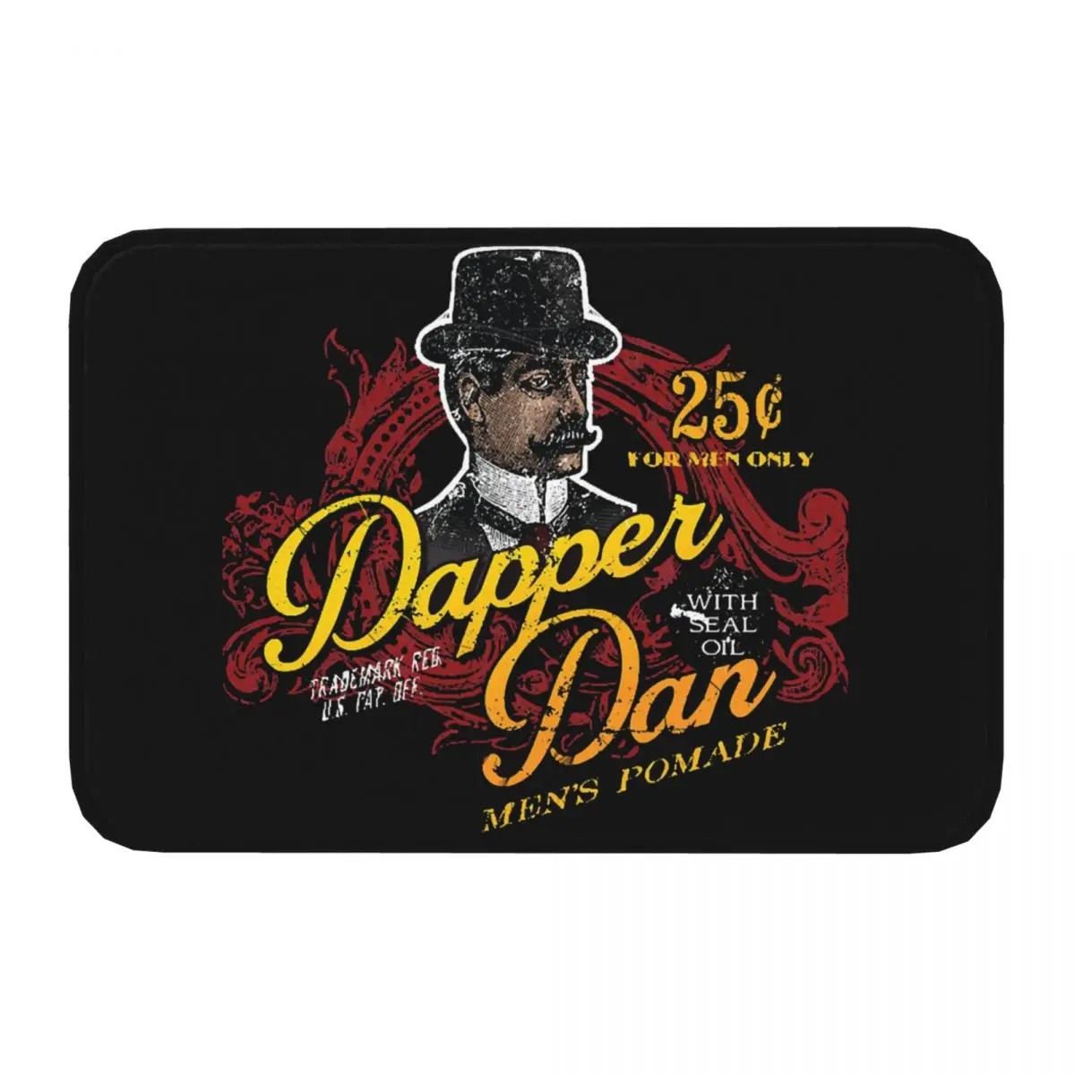 Gentlemen Barbershop Skull Bedroom Mat Dapper Dan Essential Doormat Flannel Carpet Outdoor Rug Home Decoration