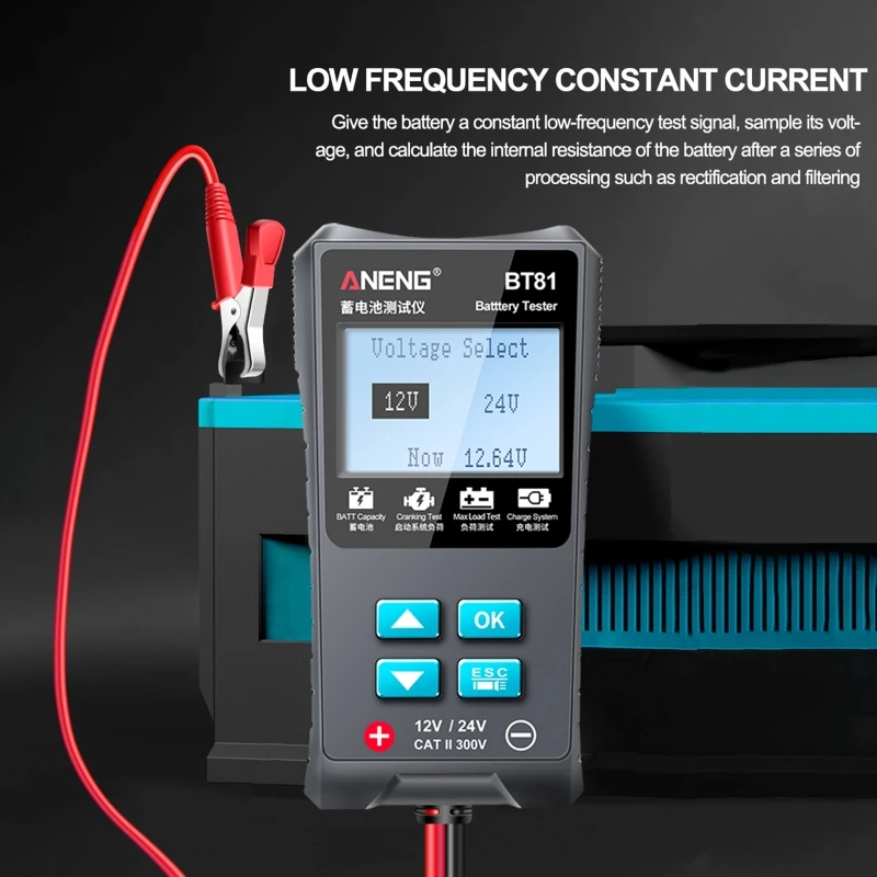 Máy Phân Tích Pin Ô Tô Kiểm Tra Dung Lượng Pin/Hệ Thống Khởi Động Tải Tối Đa 100-1700 CCA 12V / 24V Dropship