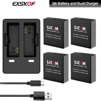 1000mAh SJ6 LEGEND Original Rechargeable Li-ion Battery Dual Charger For SJCAM SJ6 LEGEND SJ6 PRO Action Camera Battery