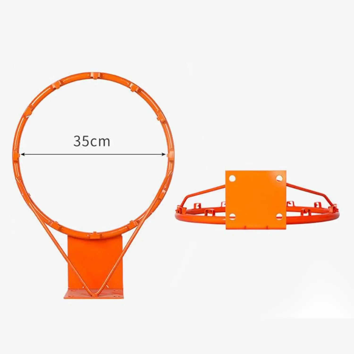 35CM hangende basketbalring wandgemonteerd doelring velgnet sportnet binnen buiten wandgemonteerd hangend mandnet