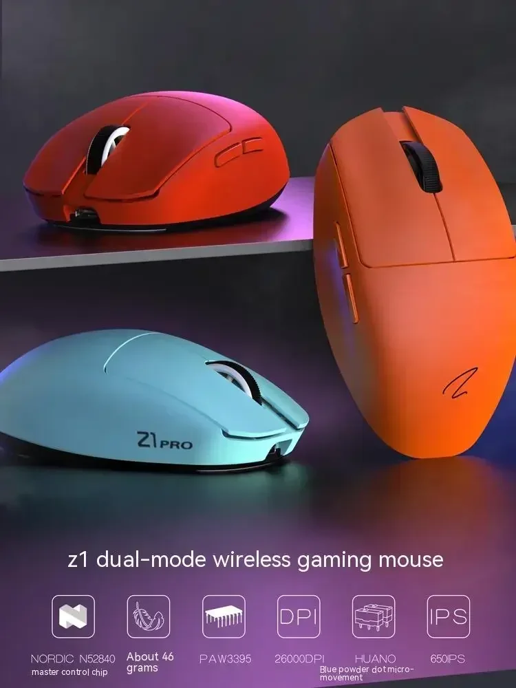 Zaopin Z1 Pro Z1 Pro Max Wireless Mouse Dual Mode Paw3395 Nordic Chip Gaming Mouse Lightweight PC Gamer Accessories Custom Gift