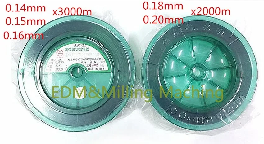 1PC EDM Wire Cut Part Cutting Molybdenum 0.4mm-0.6mmx3000m 0.18-0.20mmx2000m For CNC Wire EDM Spark Machine Service