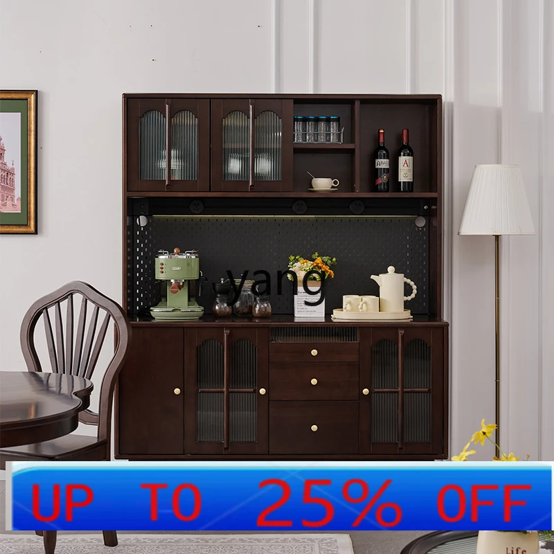 

Lmm French light luxury retro pure solid wood dining side cabinet high wine cabinet tea storage storage cabinet