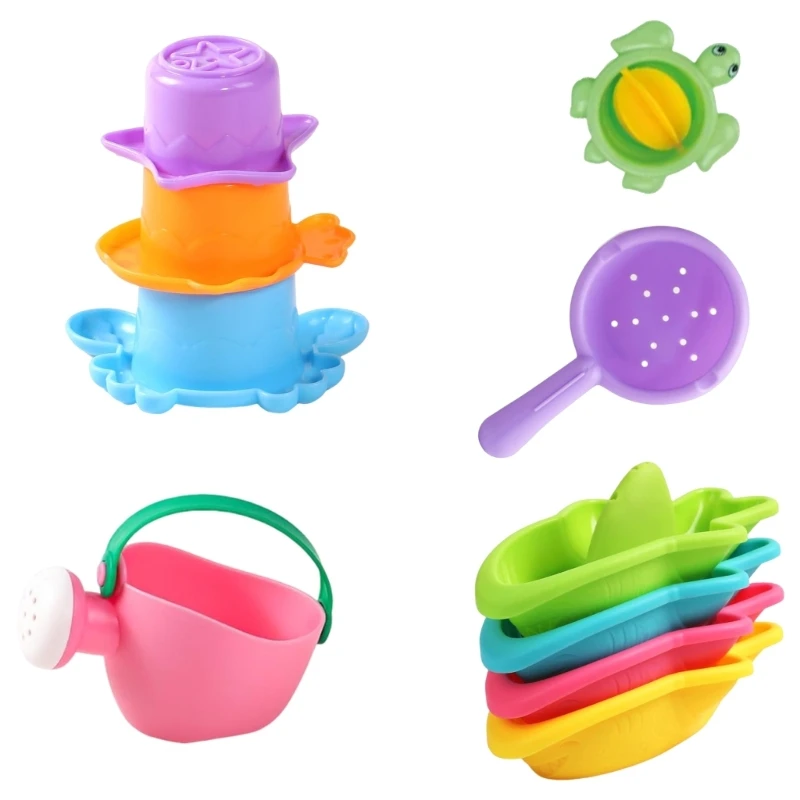 10Pcs Colorful Plastic Sand And Water Toy Set For Children Outdoor Beach Pool Sensory Play Activities 15UB
