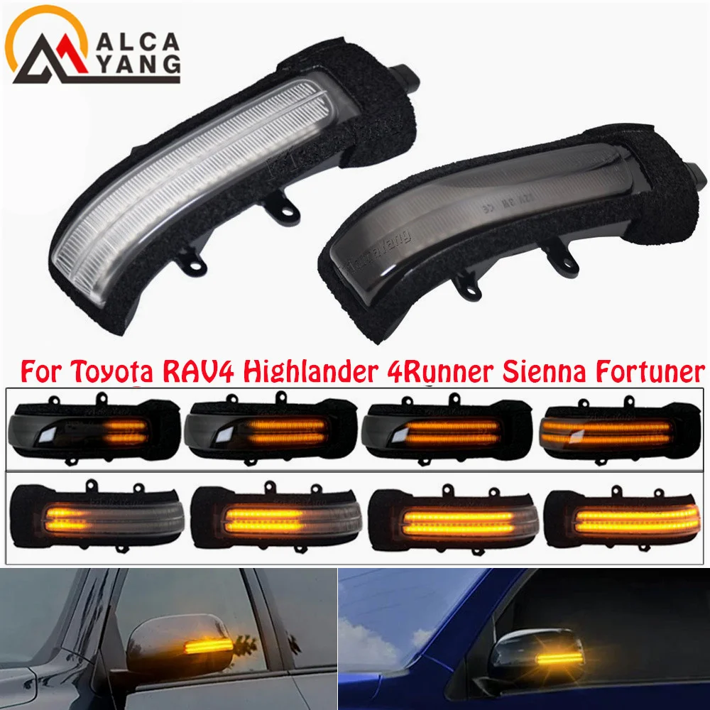 Dynamic Blinker Turn Signal Light For Toyota RAV4 XA30 Estima Alphard AH20 Vellfire Noah R70 Voxy 4Runner N280 Tacoma Highlander