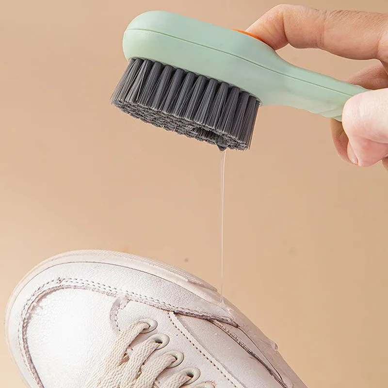 1pcs Multifunction Shoe Brush Soft Bristled Liquid Filled Up Wash Shoe Cleaning Tools Clothes Board Clean Kitchen Accessories