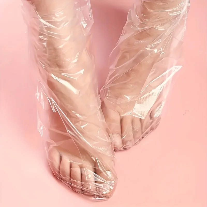 100Pcs/pack Individually‑Packed Moisturizing Foot Mask Socks, Exfoliating Hydrating Foot Care Socks for Cracked Heels view 4