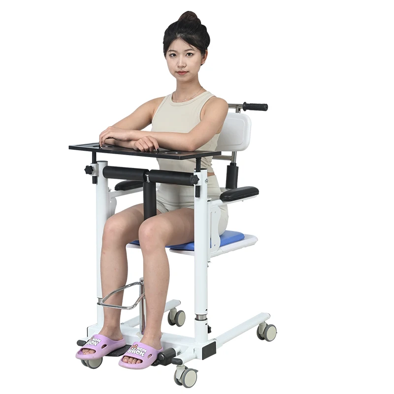 كرسي نقل الرفع الهيدروليكي مع إطار دعم خلفي لمساعدة التنقل في معدات الإعادة التأهيل #5