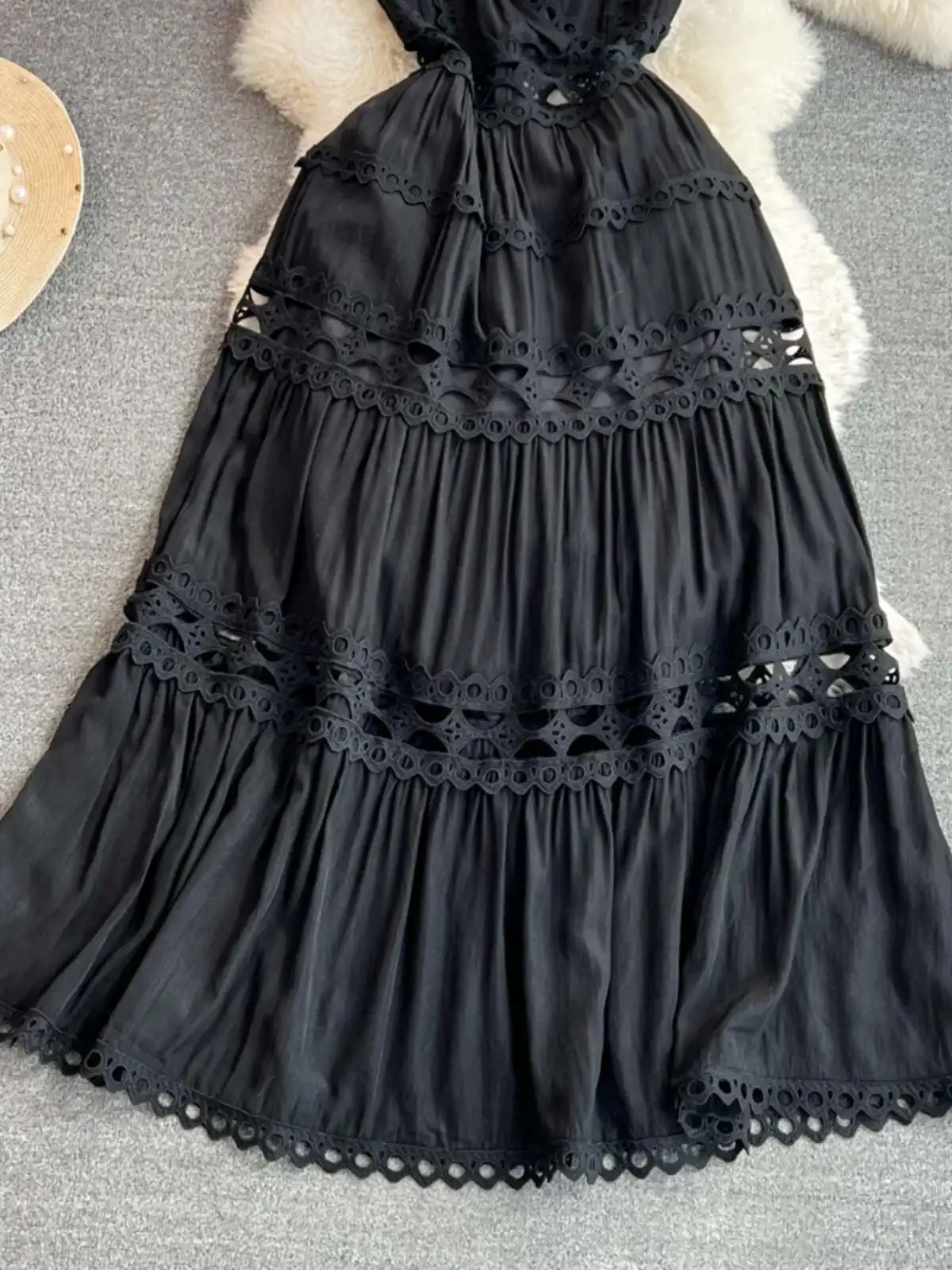 JAMERARY Designer New Summer Holiday White Embroidery Cotton Long Dress Women Sleeveless Midi Prom Evening Dresses Party Robe