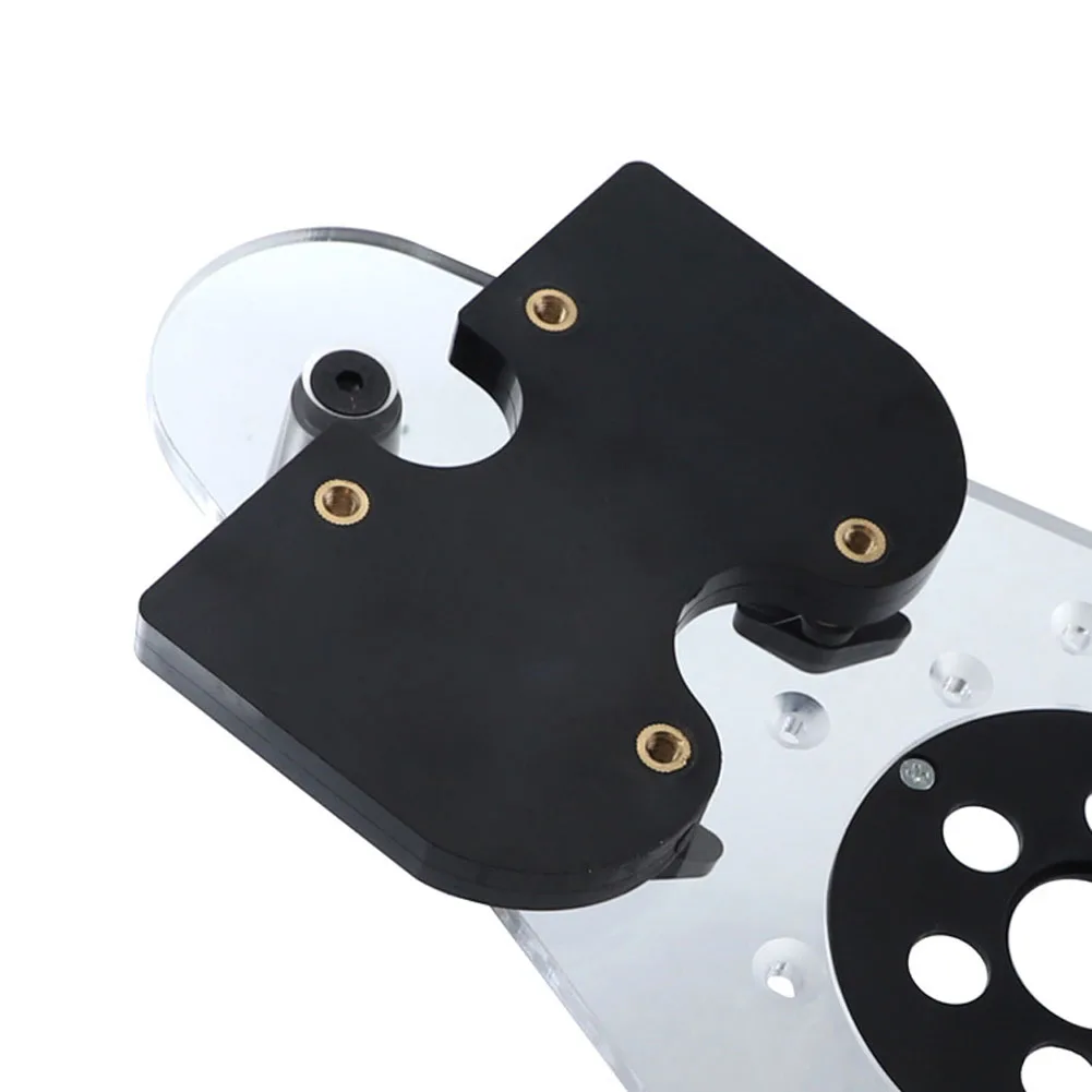 Offset Router Base Plate With Reversible Fence Guide For For Edge Routing And Grooving For Acrylic 300x177mm Woodworking Tool Ac