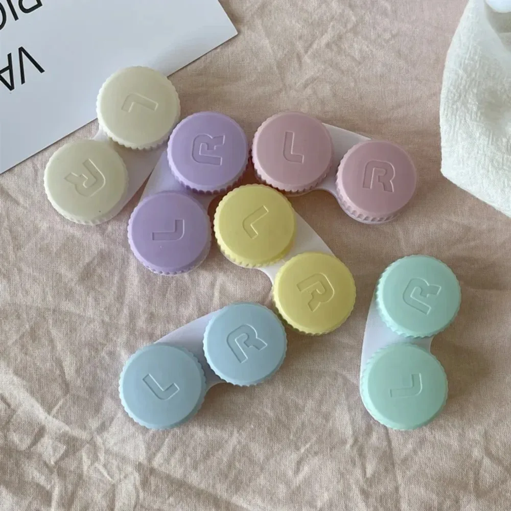 2pcs Random Colored Contact Lenses Box Travel Holder Container Soaking Contact Lens Box Mini Contact Lenses Case Accessories