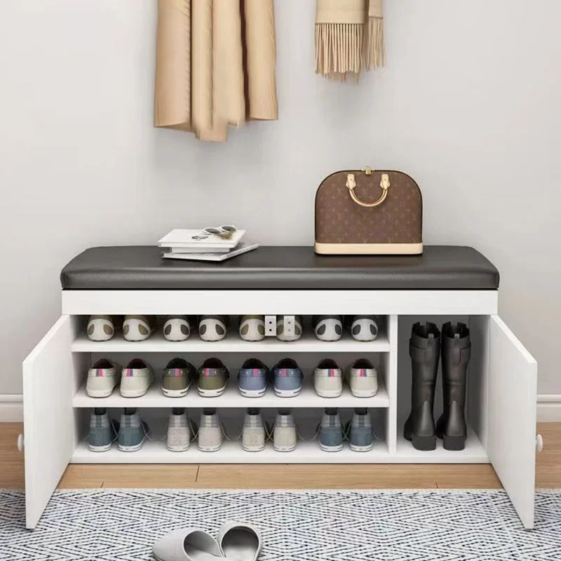 Shoe changing stool Home entrance sofa stool Seatable shoe rack integrated multifunctional storage shoe cabinet