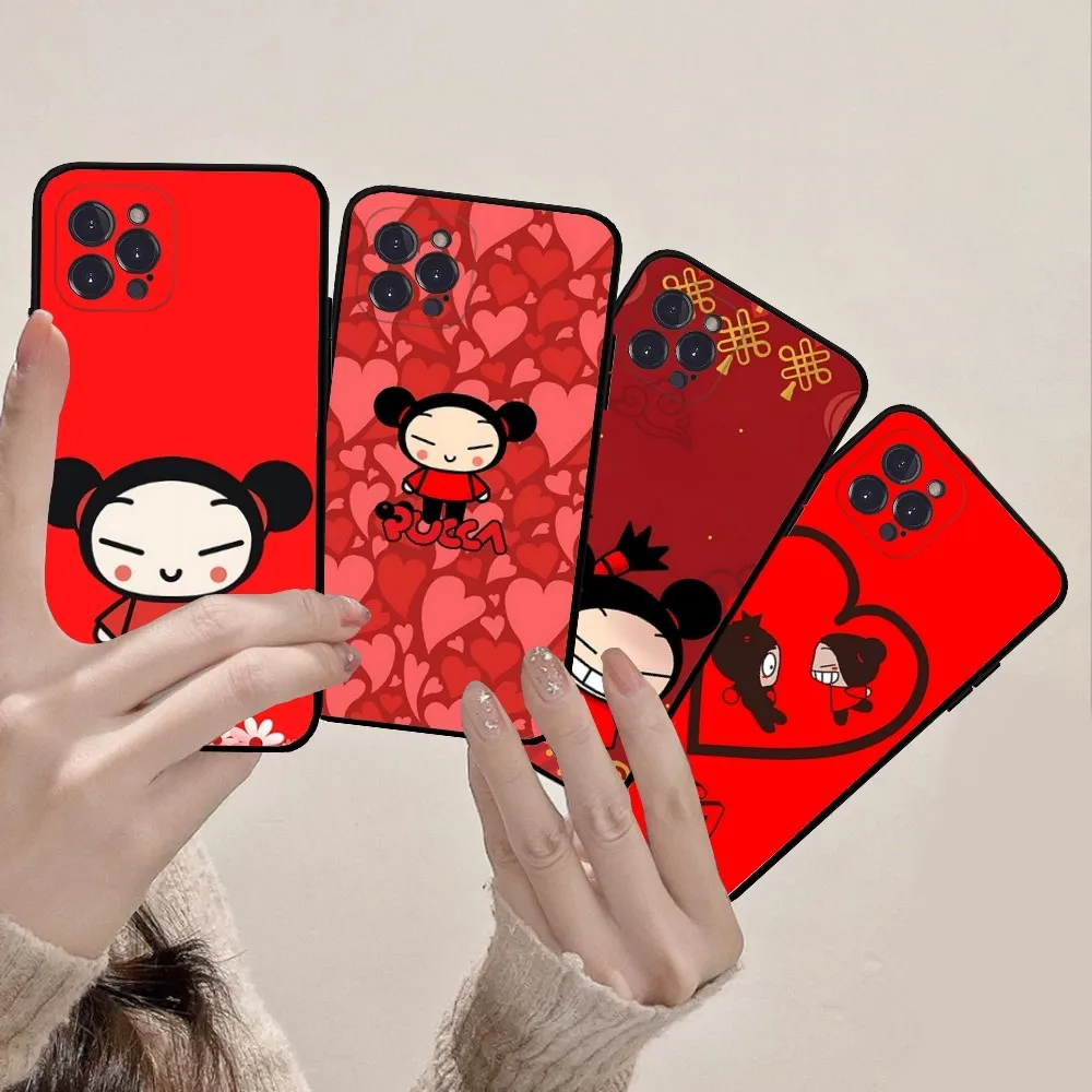 P-Pucca G-Garu Cute Phone Case For IPhone 16 15 14 11 12 13 Mini Pro XS Max Cover 6 7 8 Plus X Funda Shell