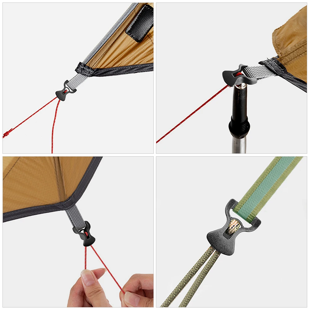 

10 Pcs Tent Wind Rope Buckle Outdoor Fixing Small Buckles Tightener Camping Hook Tighteners Plastic