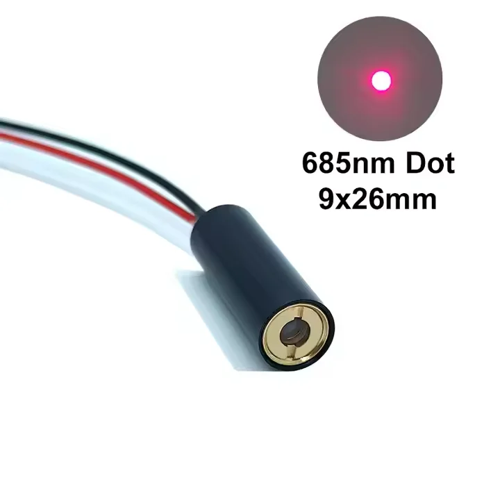 685nm 9x26mm Red Dot Laser Module 10mw Industrial Glass Lens Internal Focus Laser Diode Module