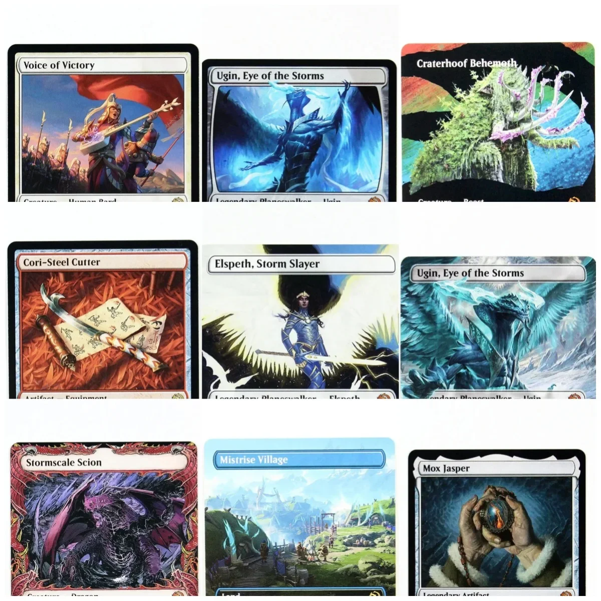 

(ugin,eye of the storms/Elspeth,Storm Slayer) Holo(TDM) Magical Proxy Top Quality Playing Cards Gathering Board Trading Cards