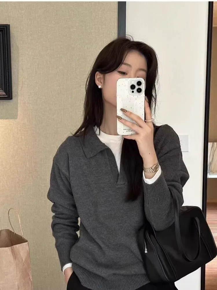 Ele ort Knit Sweater Women's Autumn Winter Inner Wear  irt Sle Casual Faion Top Quali Material