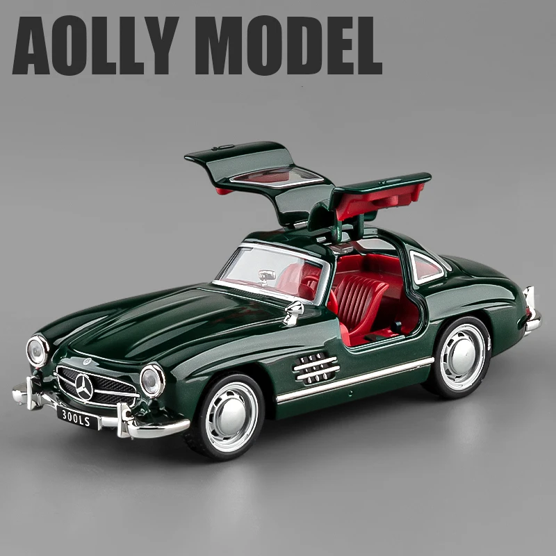 1:32 メルセデスベンツ 300SL 合金車モデル音と光プルバック子供の