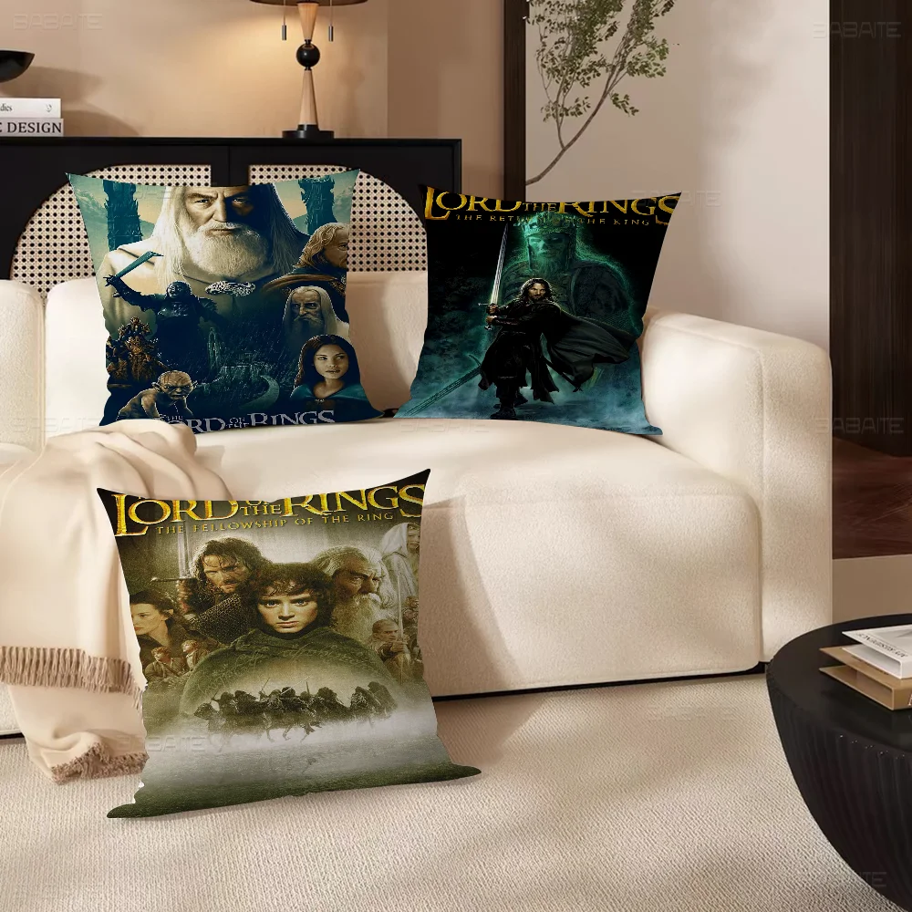 The L-Lords Of The R-Rings Decorative Room Aesthetics Pillow Case Home Decor Bedroom Sofa Bed Couch Pillow Cover 45x45