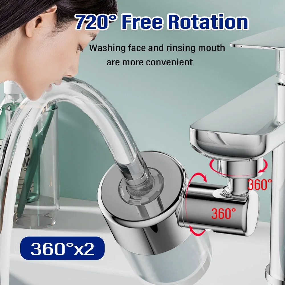 720 °   Rotation Wasserhahn Filter Universal Wasserhahn Einstellbare Dual Modus Sprayer Filter Wasser Sparende Düse Bad Wasserhahn Anschluss