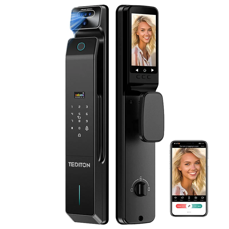 Digital biometric palm vein lock fingerprint palm print recognition door lock graffiti fingerprint smart lock