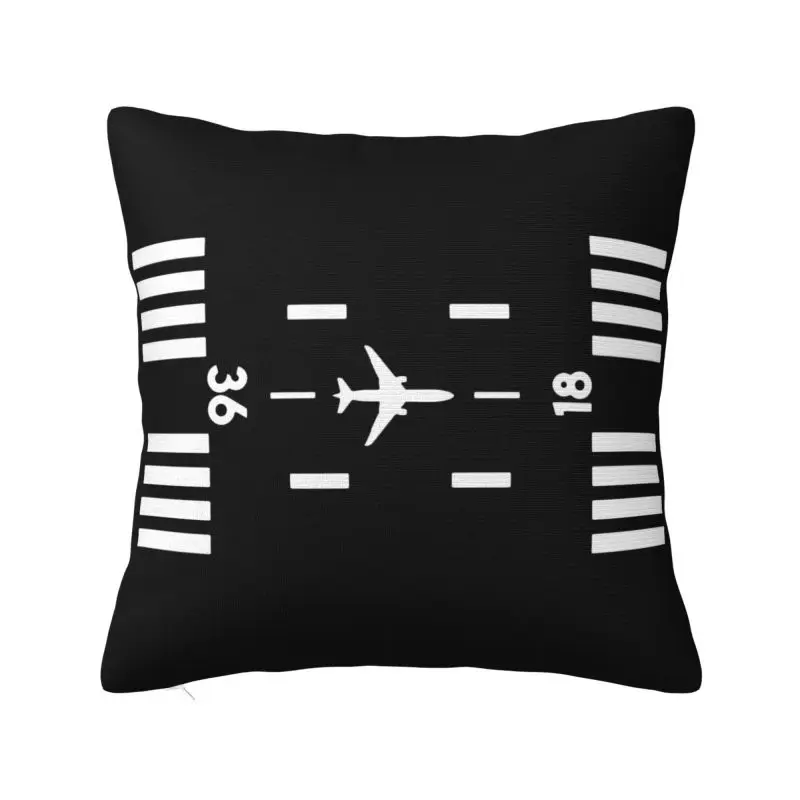 Airport Runway Traffic Controller Pillow Case Decoration Luxury Airplane Pilot Aviator Outdoor Cushions Square Pillowcase