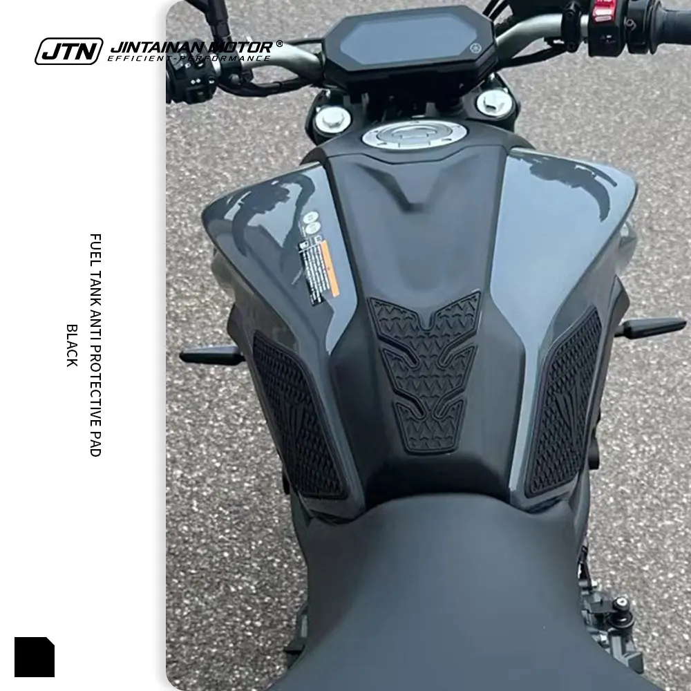 Protetor de Tanque de Motocicleta JTN, Antiderrapante e Impermeável para YAMAHA MT07 MT-07 MT 07 2021-2024, Adesivo de Borracha para Tanque