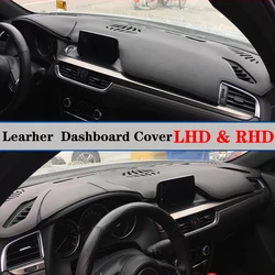 Leather Dashmat Automobile Dashboard Cover Dash Mat Anti-UV Carpet Car Accessories For MAZDA 6 GL ATENZA 2016 2017 2018 2019