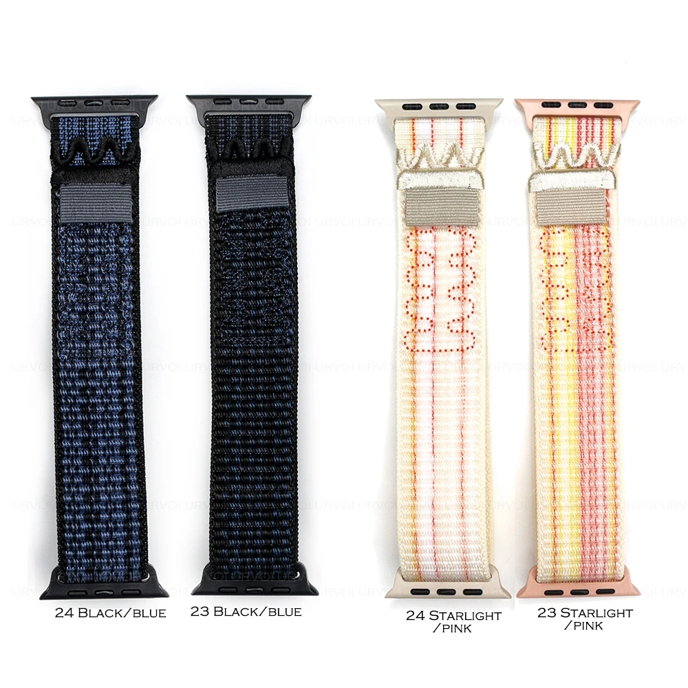 URVOI N Sport loop for Apple Watch Series 11 10 9 8 7 6 SE Nylon Loop Woven pull tab band for iWatch lightweight strap 42mm 46mm