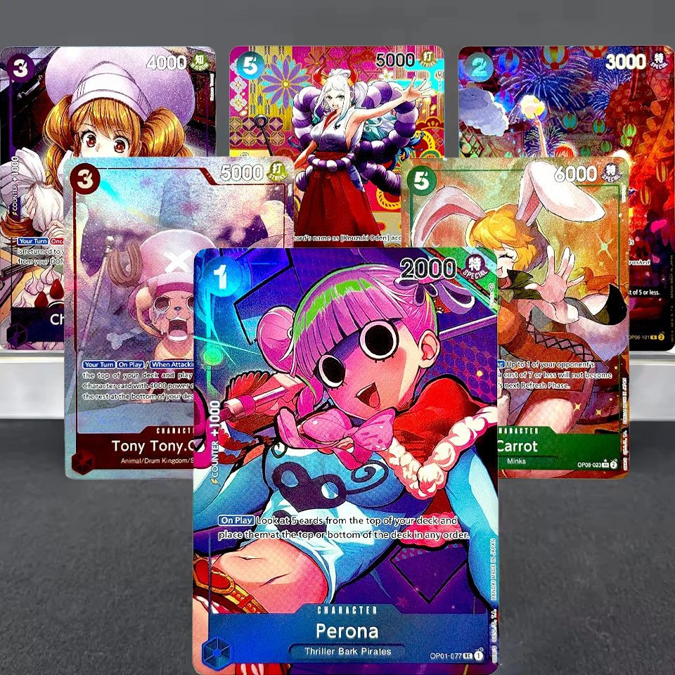 

EN One Piece Perona Tony Tony.Chopper Carrot Charlotte Pudding Yamato O-Nami Collection Game Card Christmas Birthday Gift Toys