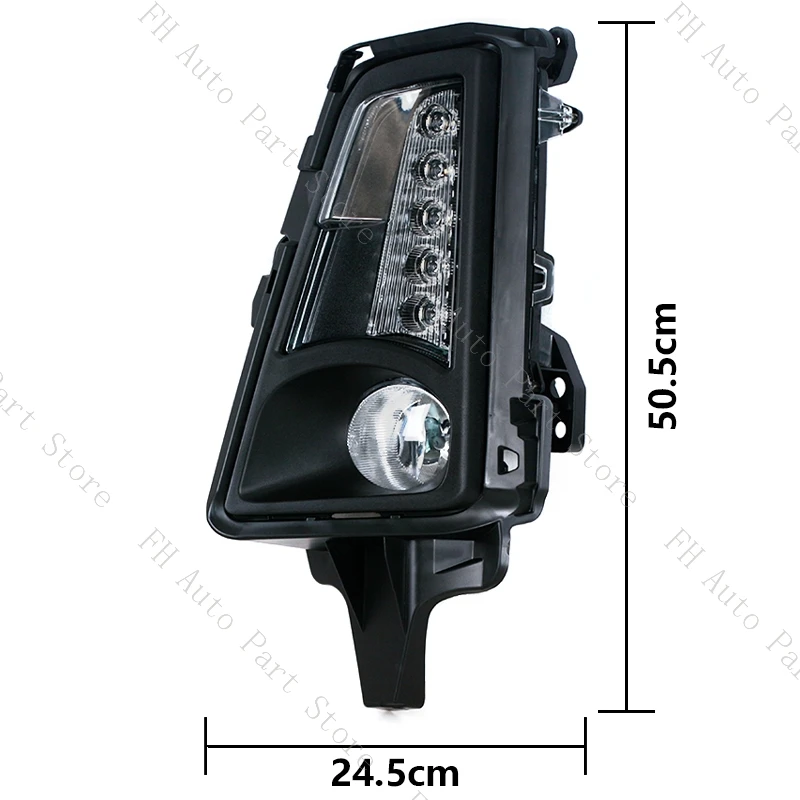 1Set For Toyota Hiace Commuter 2019 2020 2021 Car Front Bumper Fog Lamp Daytime Running Drive Light Foglight LED Halogen