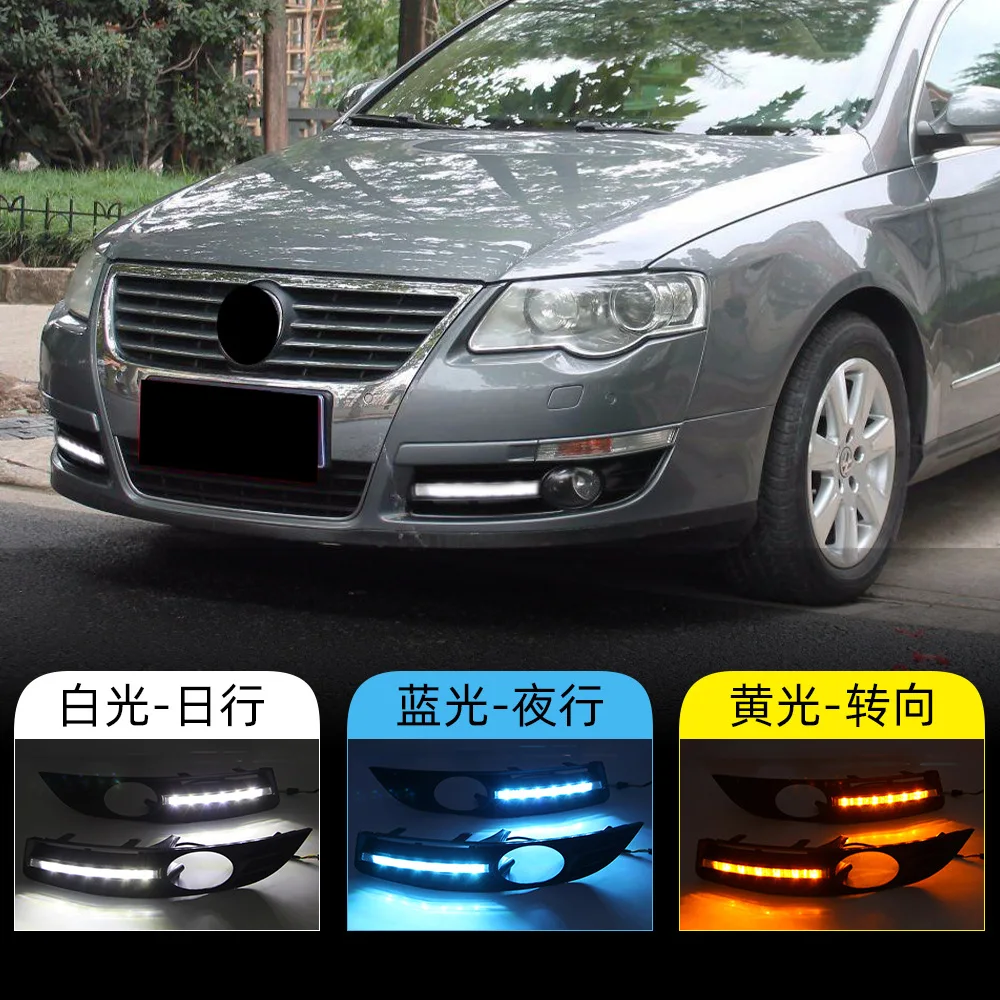 

For Volkswagen Magotan Daily running lights 2007-2011 Front fog lights LED Daytime running lights Flowing light turn signal