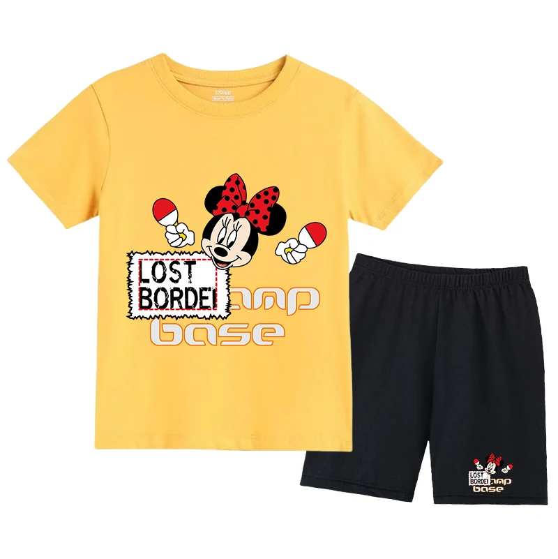 

Disney Mickey Mouse Children's T-shirt Set Parent-child Family Breathable Cotton Classic