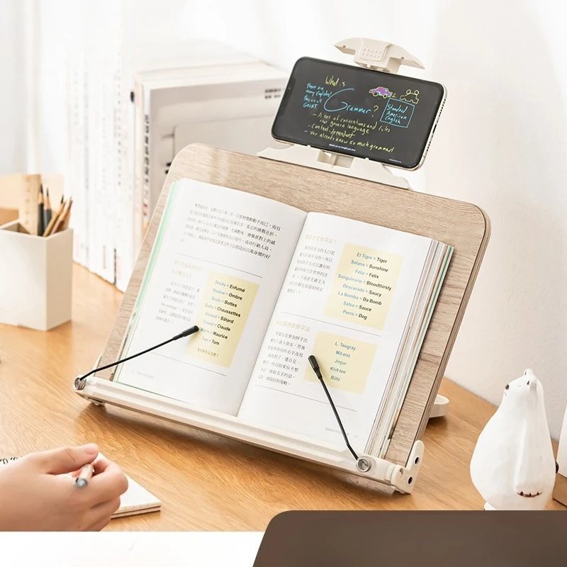 

Book Stand Multi-functional Reading Bookshelf Student Reading Artifact Bracket Book Holder Fixed Book Desktop Reading Storage
