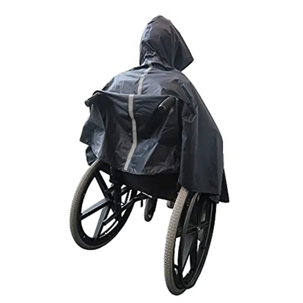 Wheelchair Waterproof Poncho with Hood Reusable Cover Lightweight Poncho Cloak perfect for Adult