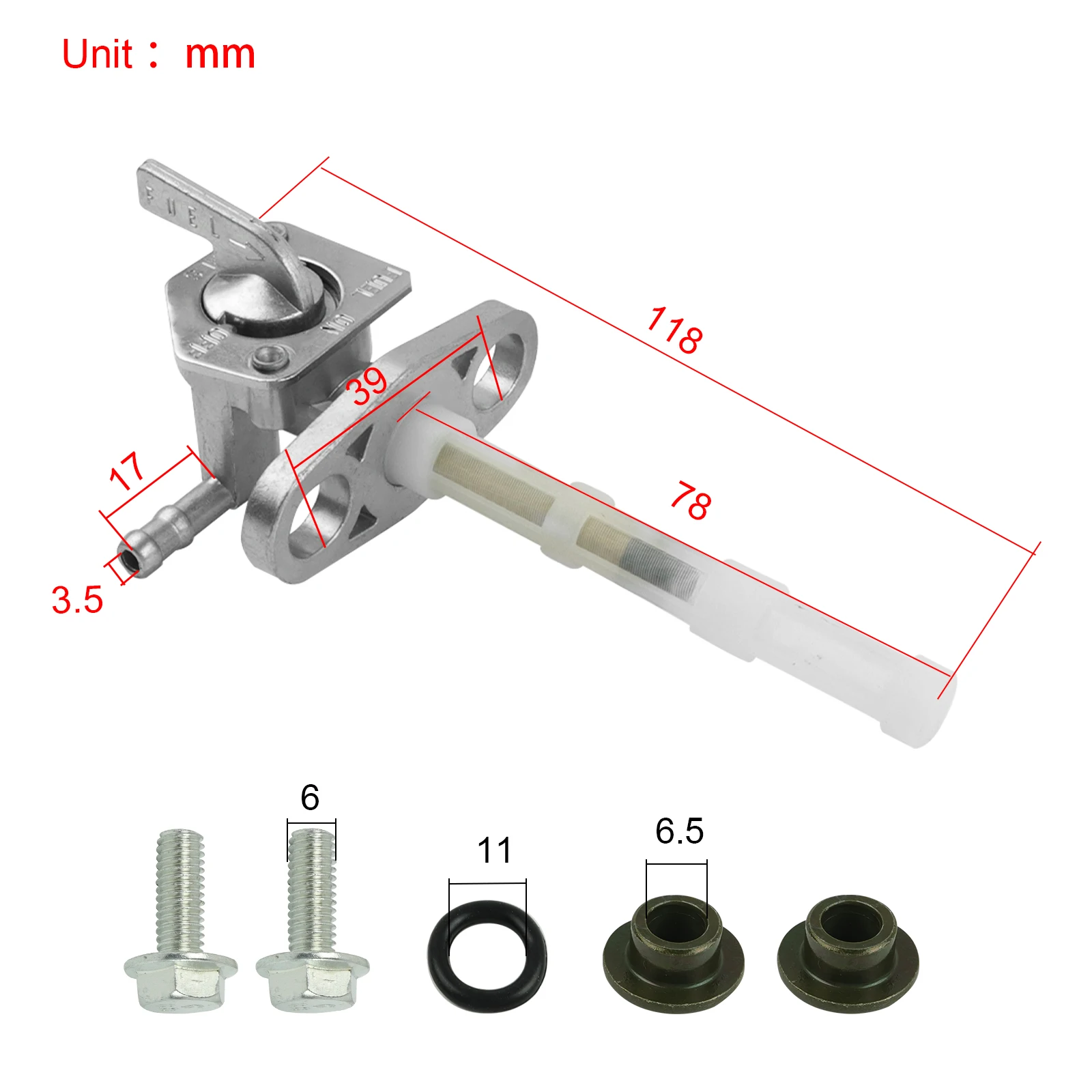 Gas Fuel Petcock Valve Tap Tank Switch for Honda XR50R XR70R XR80R XR100R XR250R CRF50F CRF70F CRF80F CRF100F CRF150F CRF230F