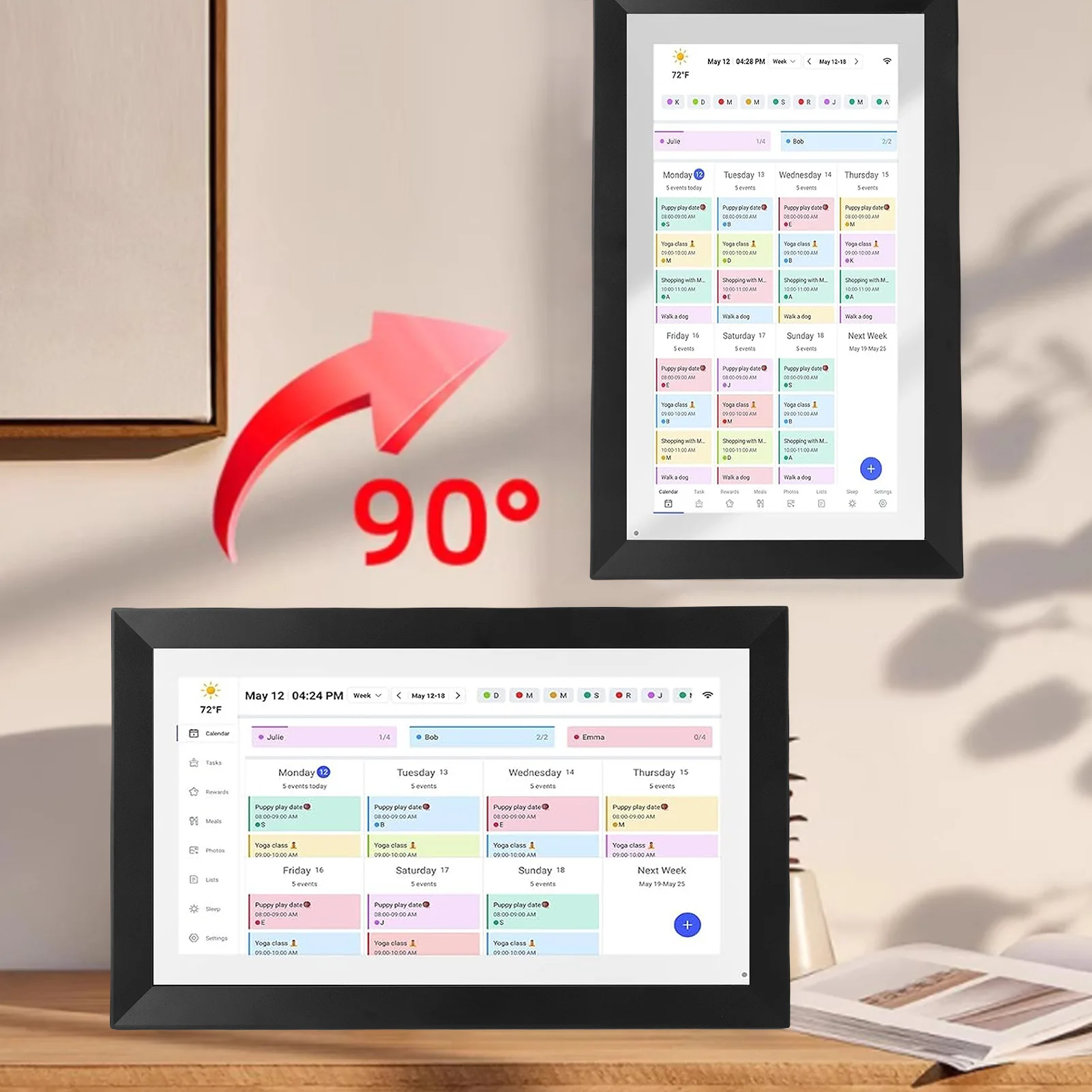 Умный цифровой календарь 1080P 15,6-дюймовый сенсорный экран Wi-Fi интерактивный дисплей настенный планировщик цифровой календарь с приложением для семьи 32 ГБ