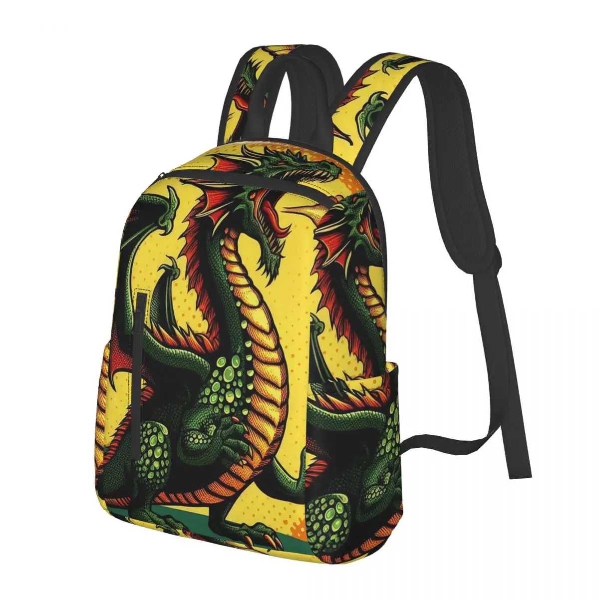 

Flame Breathing Dragon Student Backpack School Bag Hiking Travel Daypack for Men Women Bookbag Shoulder Bags
