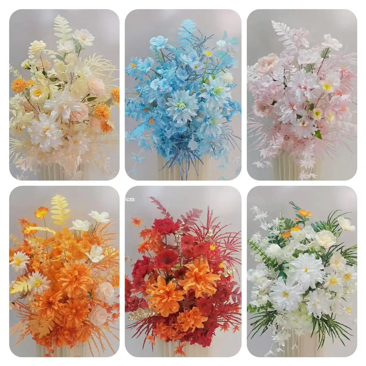 

Artificial Flower Wedding Background Wall Flower Arrangement Flower Row Decoration Silk Bouquet Welcome Decoration Arch