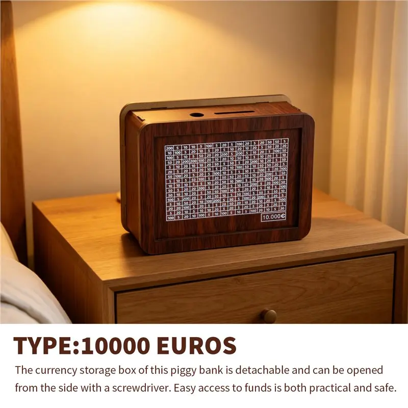 AS94-1 Piece Retro Money Box Japanese Piggy Bank With Counter Coin Boxes As Shown Children Piggy Bank Budget,10000 Euros