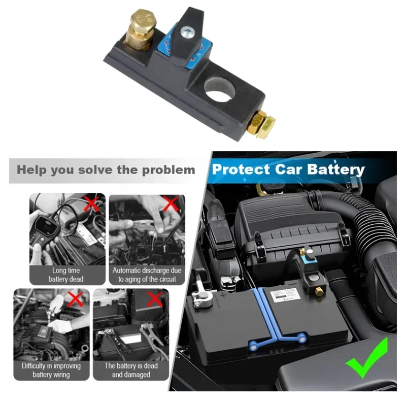 

For 12V 24V Car Battery Disconnect Switch Manual/Automatic Power Cut-Off Smart Anti Drain Protector Main Power Shutoff Device