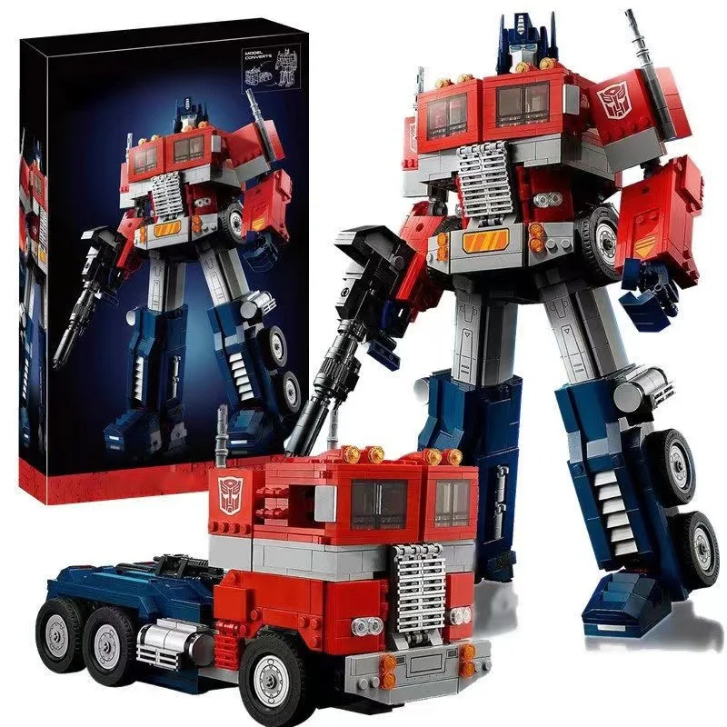 1508PCS Robot Car Toys Building Blocks 10302 Truck Transformationed Autobot Deformation Optimus Prime Movies Gift For Children