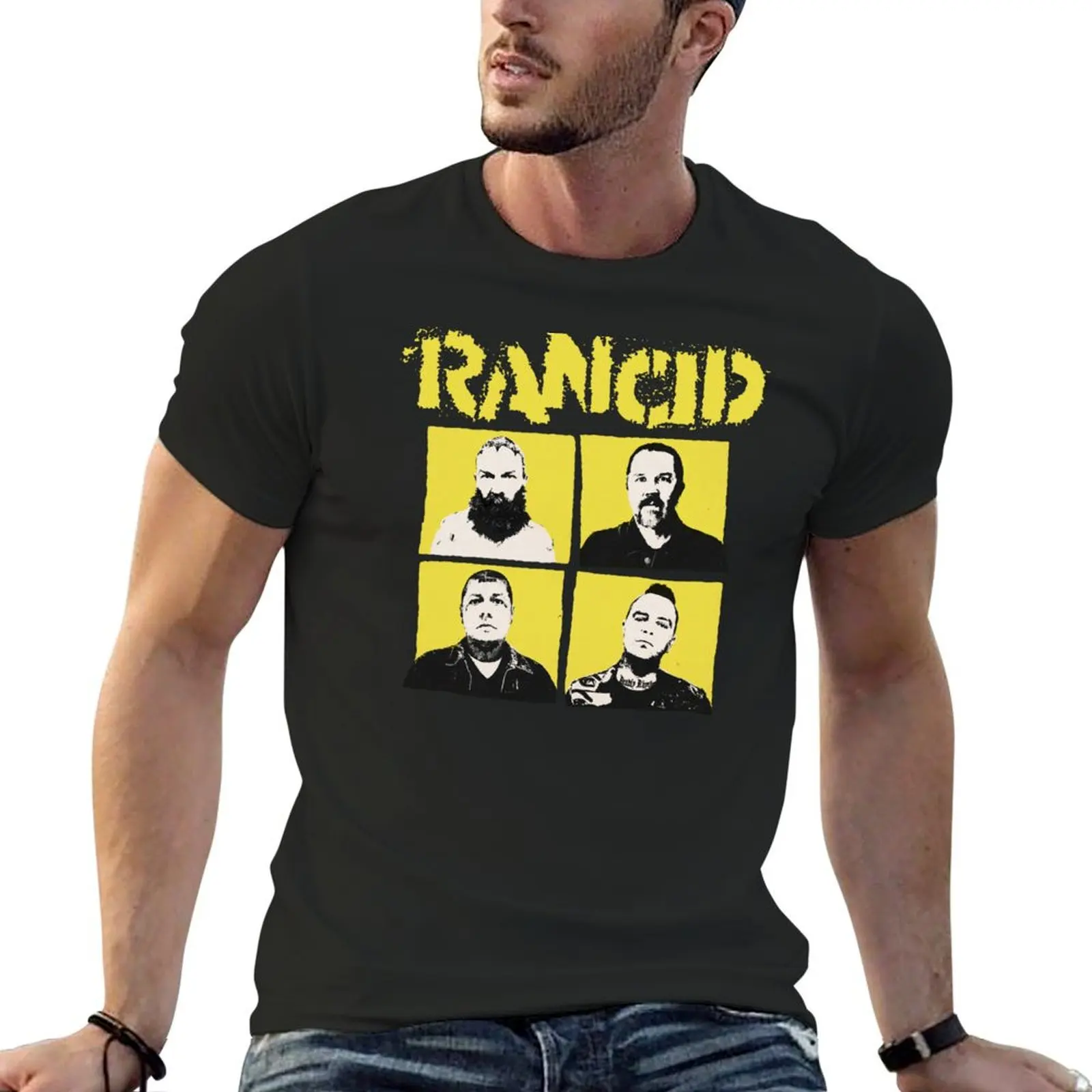 Rancid Members punk rock art T-Shirt shirts graphic tees customs design your own slim fit t shirts for men