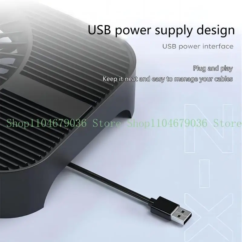 652F High Airflows Router Cooling Fan for Computer Coolers Box Wireless DC5V USB Power 290mm 170mm Fan for PC